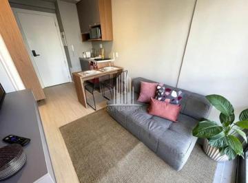 Apartamento · 29m² · 1 Quarto · Apartamento mobiliado para locação na Vila Nova Conceição, São Paulo-SP: 1 quarto, 1 sala, 1 banheir
