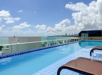 Apartamento · 20m² · 1 Quarto · 1 Vaga · Flat Mobiliado para Alugar em Intermares – Vista para o Mar, Piscina e Perto da Praia