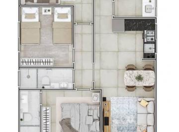 CASA 01_R02 · CASA COM 54,69 m² - MIRIM - PRAIA GRANDE SP