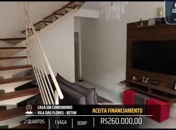 Casa · 75m² · 2 Quartos · 1 Vaga · CASA COM EXCELENTE ACABAMENTO - AREA GOURMET PRONTA - 2 QUARTOS E 1 VAGA