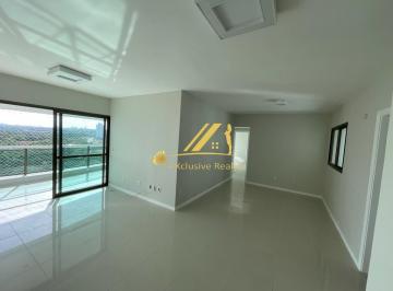 Foto 01 · Aluguel do Le Parc, 142m2, 4 quartos sendo 3 suítes, varanda Gourmet, andar alto. Fogão, geladeira.
