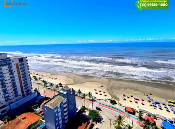 Apartamento de 3 quartos, Mongaguá · Apartamento frente mar de alto padrão - Varanda gourmet com churrasqueira á carvão - 3 vagas