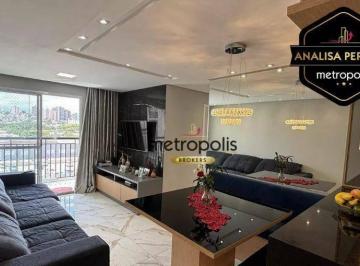Sala 2 ambientes · Apartamento com 3 dormitórios à venda, 66 m² por R$ 500.000,00 - Vila Metalúrgica - Santo André/SP