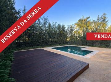 Casa · 322m² · 4 Quartos · 4 Vagas · Condomínio Reserva da Serra - Sobrado de Alto Padrão com 4 Suítes, Piscina Aquecida e Espaço Gourmet