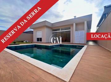 Casa · 262m² · 3 Quartos · 4 Vagas · Condomínio Reserva da Serra - Casa Térrea Para Locação no Reserva da Serra em Jundiaí – 3 Suítes, Go