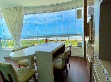 Sacada com churrasqueira a carvão e vista mar · Costiera Amalfitana - Frente Mar - 03 suítes - Centro de Navegantes - 119m² priv