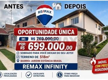 Casa · 316m² · 4 Quartos · 8 Vagas · CASA A VENDA JARDIM ESTANCIA BRASIL