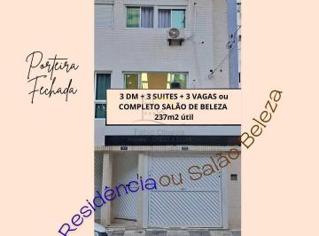 Casa · 237m² · 3 Quartos · 3 Vagas · Sobrado com 3 quartos, Centro, São Vicente - R$ 1.2 mi, Cod: 6140