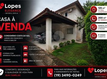 Casa · 125m² · 3 Quartos · 2 Vagas · Condomínio com 3 quartos à venda em Loteamento são francisco - SP