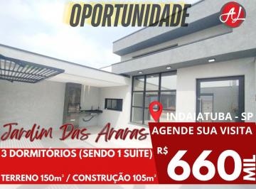 Casa de 3 quartos, Indaiatuba · Casa Com Acabamento De 1ª Qualidade - 3 Dormitórios - Jardim Das Araras - Indaiatuba - SP!
