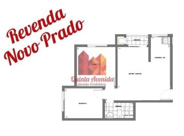 Apartamento · 45m² · 2 Quartos · 1 Vaga · Apartamento de revenda com 2 quartos no Prado Velh