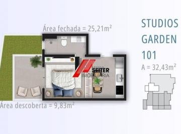 Apartamento · 29m² · 1 Quarto · Studio Garden com Área Privativa 600M da Ufsc | Smart 1 Trindade