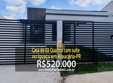 ff1c61a5b0edf14e9352578878830182b336d32c · Casa de 03 Quartos com suíte no Iguaçu em Araucária-PR  - A venda por R$520.000,00