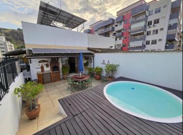 Apartamento · 120m² · 3 Quartos · 2 Vagas - JUAN DIAS CORRETOR · IMPERDÍVEL Cobertura em área nobre da Tijuca. Terraço com piscina e churrasqueira, 4Qtos, 4bn, 2 Vgs