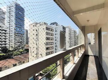 VARANDA SALA E DORMITÓRIOS · Locação apartamento 2 dormitórios e 2 banheiros, 1 cvaga, 100m da praia do Boqueirão em Santos.