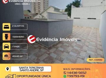 Apartamento · 90m² · 2 Quartos · 1 Vaga · Cobertura à venda, 90 m² por R$ 419.999,99 - Santa Teresinha - Santo André/SP
