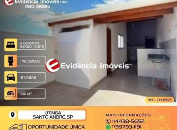 Apartamento · 100m² · 2 Quartos · 2 Vagas · Cobertura à venda, 100 m² por R$ 449.999,99 - Utinga - Santo André/SP