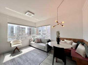 Apartamento · 60m² · 2 Quartos · 1 Vaga · Apartamento 02 dormitórios, 01 suíte com churrasqueira, mobiliado com box na Zona Nova em Capão da C