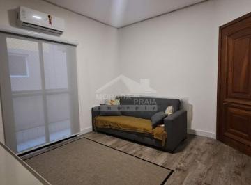 Apartamento · 50m² · 1 Quarto · 1 Vaga · Excelente Apartamento 1 Dormitório com Sacada, MOBILIADO, 150 metros da praia na GUILHERMINA.