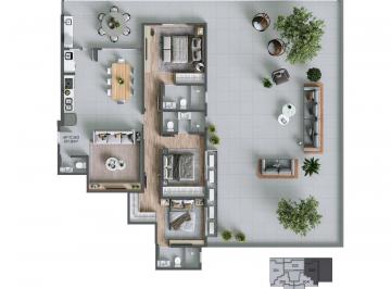 Planta humanizada final 03 - 3 su tes (imagem ilustrativa - mobili rio e decora o n o inclu dos) · Venda | Apartamento Garden 3 suítes + 2 vagas