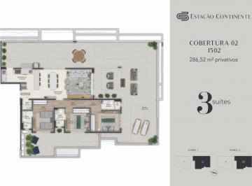 Apartamento · 287m² · 3 Quartos · 2 Vagas · Venda | Cobertura 3 suítes + 2 vagas e hb