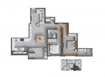 Planta humanizada final 04 - 2 su tes (imagem ilustrativa - mobili rio e decora o n o inclu dos) · Venda | Apartamento com 2 suítes + 1 vaga
