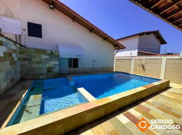 Casa · 187m² · 3 Quartos · 5 Vagas · CASA 3 QUARTOS PISCINA CHURRASQUEIRA 70 M DO MAR ITANHAÉM SP