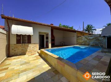Casa · 187m² · 3 Quartos · 5 Vagas · CASA 3 QUARTOS PISCINA CHURRASQUEIRA 70 M DO MAR ITANHAÉM SP