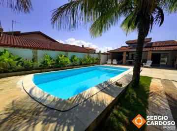 Casa · 141m² · 4 Quartos · 5 Vagas · CASA 4 QUARTOS PISCINA AREA GOURMET PERTINHO DO MAR EM ITANHAÉM SP