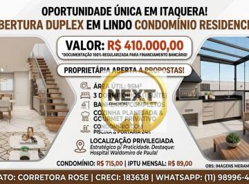 7969de4b24dd127c563c92215ef395aedd1b7f41 · Apartamento Duplex com 3 dormitórios à venda, 95 m² por R$ 410.000,00 - Vila Carmosina - São Paulo/S