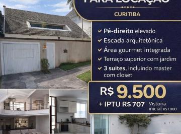 Casa de 1 quarto, Curitiba · CASA DE ALTO PADRÃO – 3 SUÍTES – JARDIM SOCIAL!