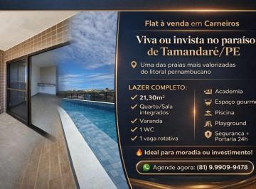 Apartamento de 1 quarto, Tamandaré · ARTAMENTOAP/FLAT À VENDA NO TERRAZZA BEACH RESIDENCE EM CARNEIROS/PE
