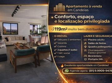 Apartamento de 3 quartos, Jaboatão dos Guararapes · APARTAMENTO À VENDA NO EDF MALIBU EM CANDEIAS-JABOATAO/PE