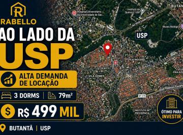 Apartamento de 3 quartos, São Paulo · Butantã | 3 Dorms 79m² ao Lado da USP | Alta Demanda de Locação | Oportunidade Rara | R$ 499.000