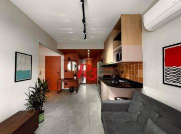 7b9b5da83dd52e20327d1a0d5814078e96938646 · Apartamento com 1 dormitório para alugar, 62 m² - Ponta da Praia - Santos/SP