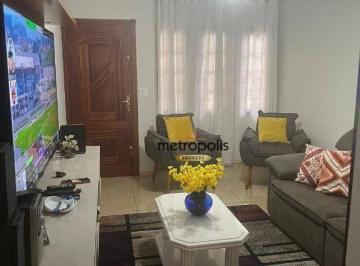 Sala de estar · Sobrado com 3 dormitórios à venda, 273 m² por R$ 750.000,00 - Parque Erasmo Assunção - Santo André/S