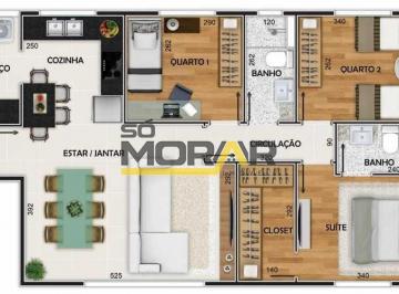 Apartamento · 80m² · 3 Quartos · 2 Vagas · Apartamento Padrão em Belo Horizonte