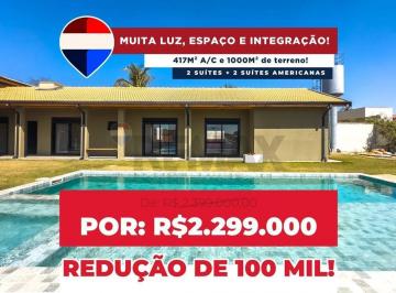 Casa · 417m² · 4 Quartos · Casa ampla e prática, 4 suítes, à venda, 417m2, R$ 2.399.000 – Terras de Itaici – Indaiatuba/SP