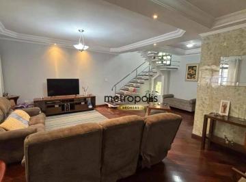 Sala de estar · Sobrado com 3 dormitórios à venda, 239 m² por R$ 1.240.000,00 - Vila Metalúrgica - Santo André/SP