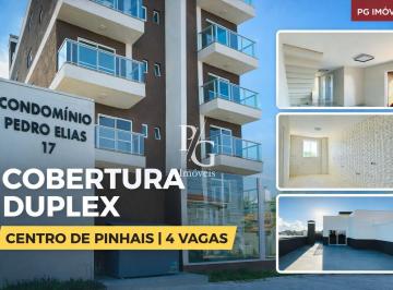 Apartamento · 133m² · 3 Quartos · 4 Vagas · EXCLUSIVIDADE EM PINHAIS: COBERTURA DUPLEX AMPLA COM 4 VAGAS COBERTAS!