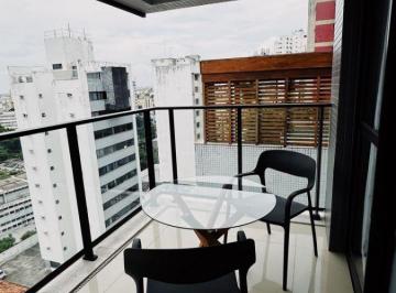 Apartamento de 1 quarto, Salvador · House Graça, Quarto/sala com varanda, nascente, totalmente mobiliado e decorado, 35m²