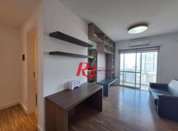 d27d92cf4ce6aed9bf9a3fa6cd0ae608921105de · Apartamento com 1 dormitório para alugar, 47 m² por R$ 5.000,00/mês - Boqueirão - Santos/SP