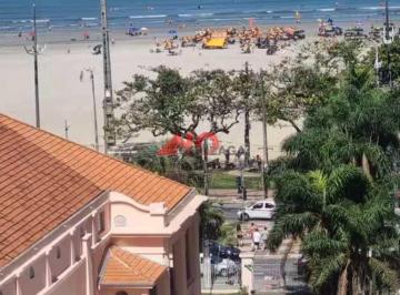 Apartamento de 1 quarto, Santos · Gonzaga Prédio frente ao mar apartamento lateral sol nascente