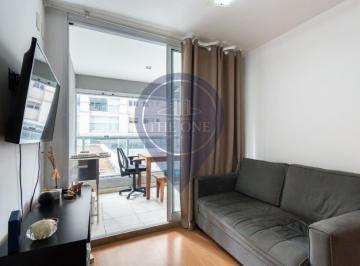 Foto 01 · Apartamento à venda no Campo Belo, São Paulo-SP: 1 quarto, 2 salas, 2 banheiros, 1 vaga, 49,60 m² de