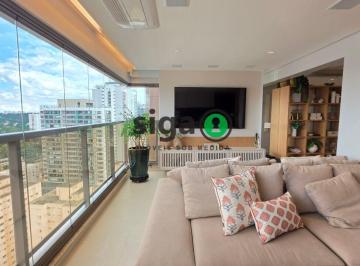 Apartamento · 136m² · 2 Quartos · 2 Vagas · Cyrela no Brooklin | Apartamento Alto Padrão em Andar Alto com Vista Livre