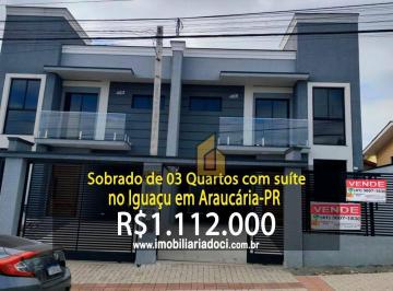 d110119410aa455fe5b9b50772b1cd61b142c66d · Sobrado de 03 Quartos com suíte no Iguaçu em Araucária-PR - A venda por R$1.112.000,00