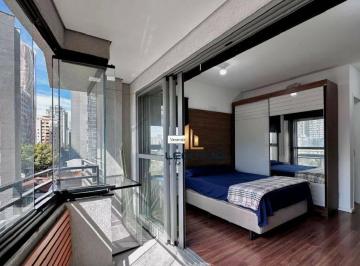 5823bf452a8e237e5bd9318b106066e36580458d · Studio mobiliado de 1 dormitório no Jardim das Acácias com lazer completo e varanda envidraçada
