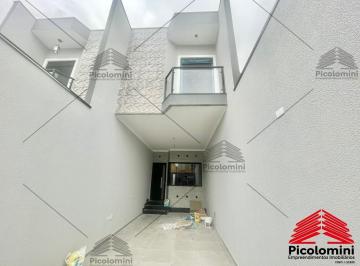 Foto 01 · Sobrado novo com 120m2, Pq São Lucas, 3 Suítes, sala para 2 ambientes, Churrasqueira, área de serviç