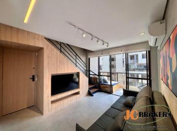 Apartamento · 70m² · 2 Quartos · 1 Vaga · Apartamento duplex com 70 m², Mobiliado, 2 Suítes, Sala para dois ambientes, 1 Vaga