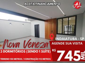 Casa de 3 quartos, Indaiatuba · Casa Térrea A Venda Com 3 Dormitórios - Nova Veneza - Indaiatuba - SP!